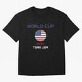 World cup 2022 Team USA Oversized T-Shirt Bring Retro Soccer Energy to FIFA World Cup 2026 Group Stage Spirit, Capturing England, Neymar, Classic Soccer Heritage, Championship Pressure, Fan Loyalty and International Pride; Great for Watch Parties,