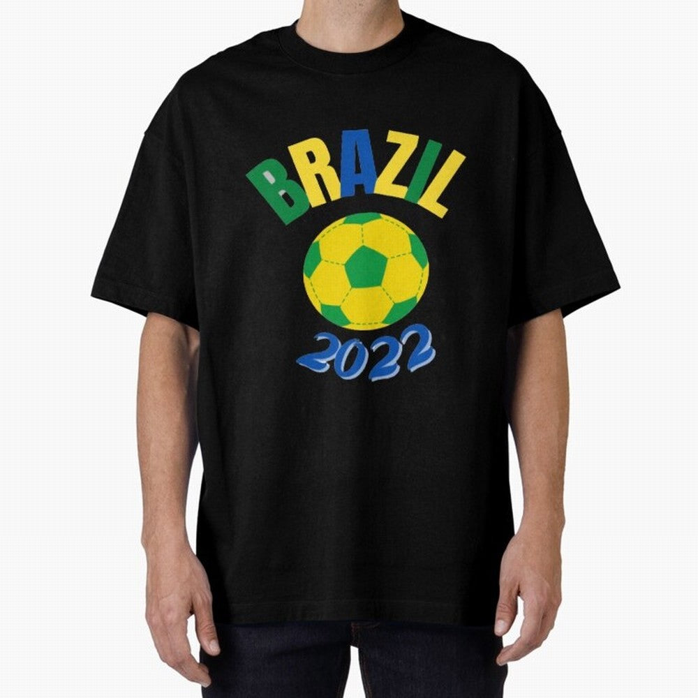 Brazil FIFA world cup 2022 T shirt Oversized T-Shirt Wear the Spirit of Global Football Passion for FIFA World Cup 2026 Group Stage, Made for Messi, Germany, Tournament Hype, Historic Matchups, Family Viewing Parties and Global Sports Pride; Great