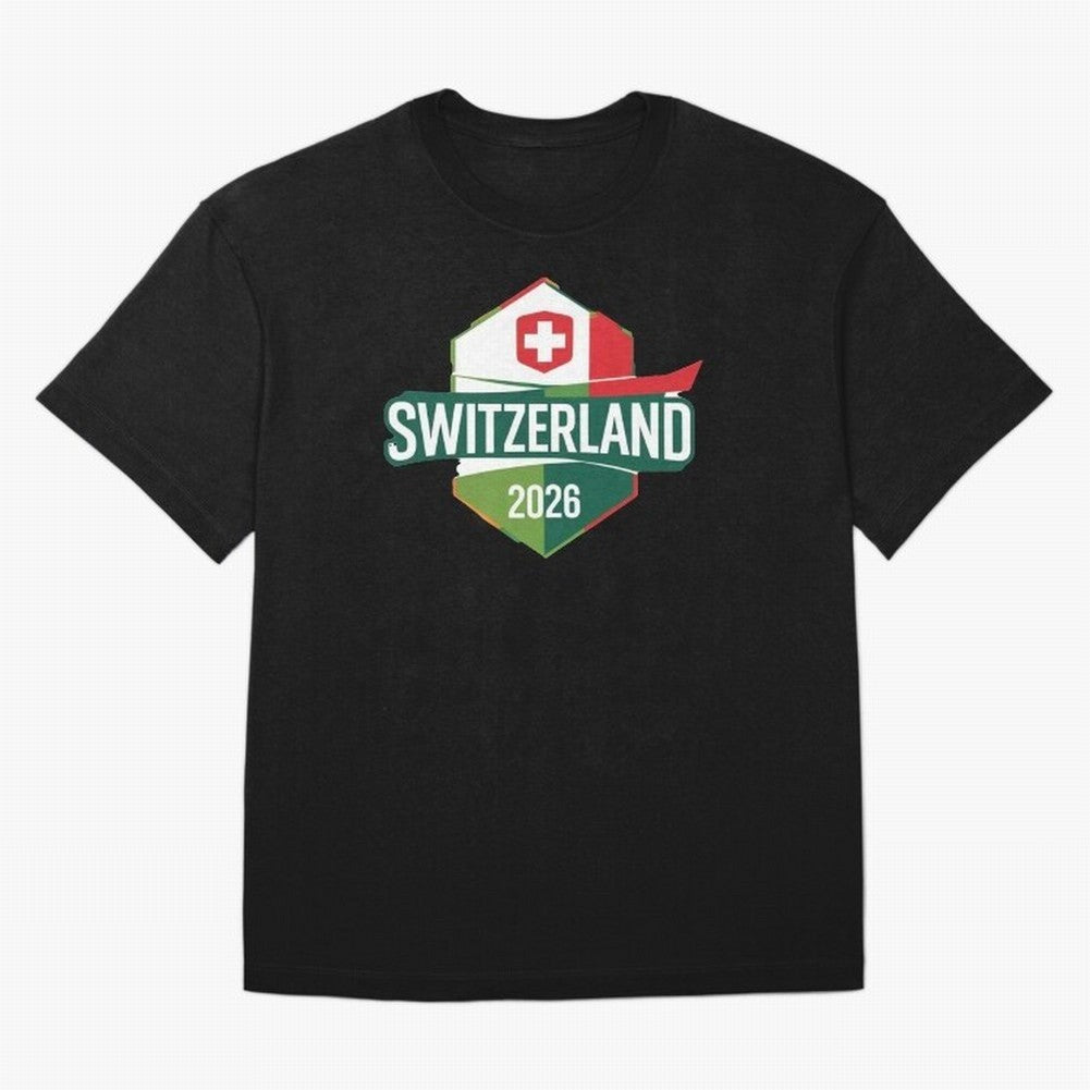 Switzerland WC2026 Oversized T-Shirt Turn Up for FIFA World Cup 2026 Group Stage for Fans of CR7 and Netherlands, Bringing Stadium Memories, Football Loyalty, International Chants and Championship Tradition; Perfect for People Who Love Argentina,