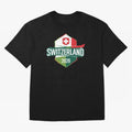 Switzerland WC2026 Oversized T-Shirt Turn Up for FIFA World Cup 2026 Group Stage for Fans of CR7 and Netherlands, Bringing Stadium Memories, Football Loyalty, International Chants and Championship Tradition; Perfect for People Who Love Argentina,