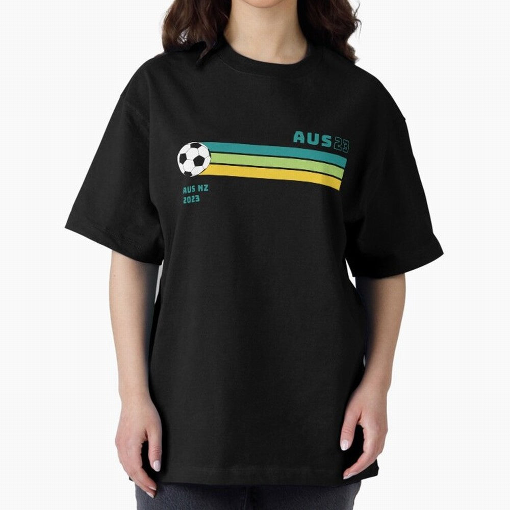 Australian Womens World Cup 2023 Oversized T-Shirt Carry National Pride through Global Football Passion for FIFA World Cup 2026 USA Canada Mexico, Inspired by CR7 and Messi, Brazil, Retro Football Energy, Iconic Rivalries, Trophy Chase Drama and