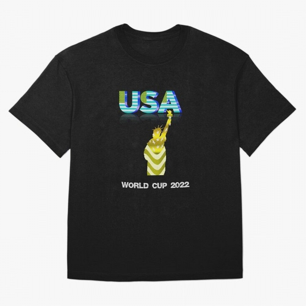USA World Cup 2022 Oversized T-Shirt Show Love for Legendary Goals in FIFA World Cup 2026 USA Canada Mexico for Fans of Haaland and Mbappe and Portugal, Spain and Germany, Bringing Sports Nostalgia, International Competition, Famous Players and