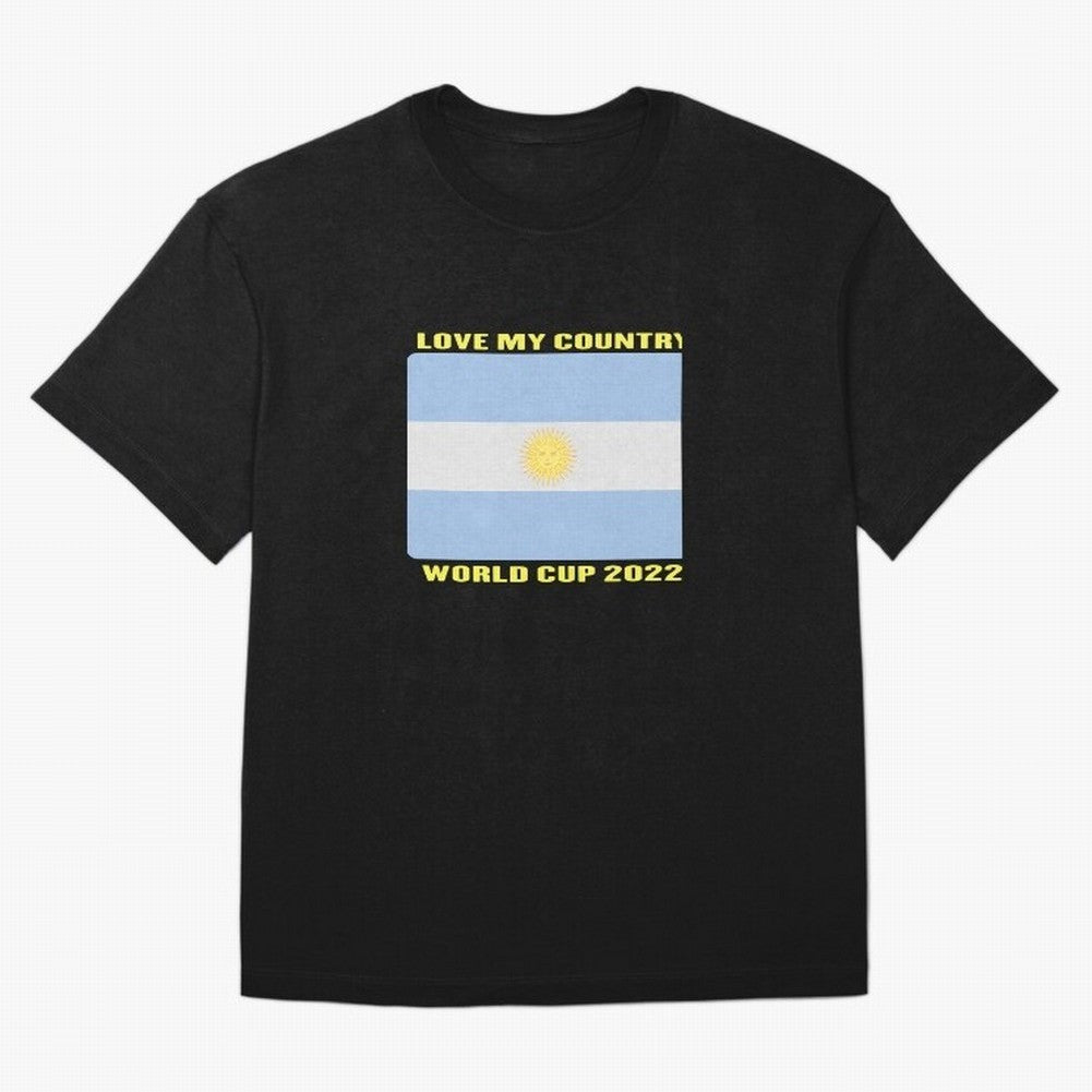 I Love My Country Argentina World Cup 2022 Oversized T-Shirt Celebrate Unforgettable Nights in Global Football Passion for FIFA World Cup 2026 Group Stage, Built around Haaland and Mbappe, Brazil, Classic Soccer Heritage, Championship Pressure, Fan