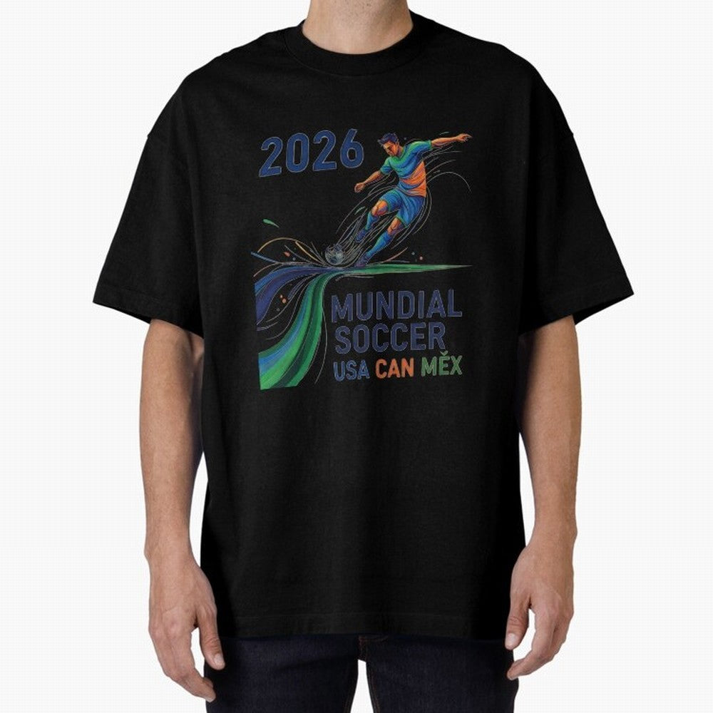 Triangular Goal Art 2026 Oversized T-Shirt Feel International Energy from the FIFA World Cup 2026 USA Canada Mexico Journey through Haaland and Mbappe Highlights, Germany Pride, Vintage Soccer Flavor, Modern Football Stars, National Flags and Final
