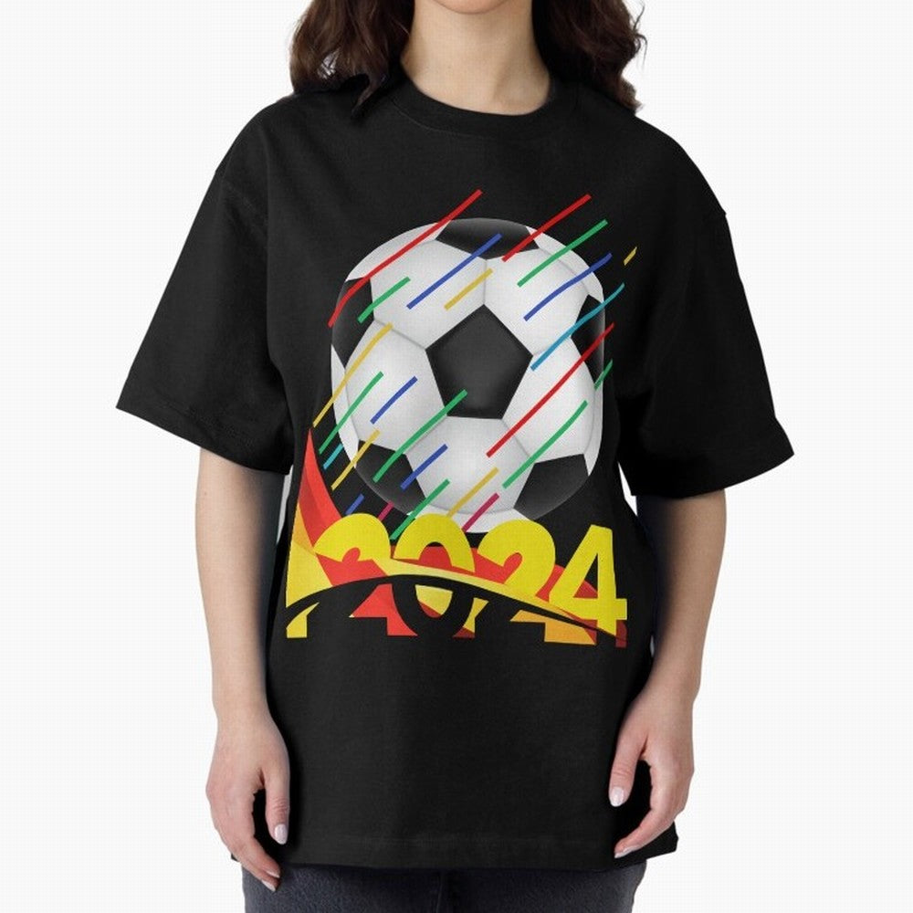 FOOTBALL 2024 Oversized T-Shirt Show Match Day Excitement for Match Day Hype around FIFA World Cup 2026, Haaland, Brazil, Retro Football Energy, Iconic Rivalries, Trophy Chase Drama and Stadium Atmosphere; Made for Die Hard Supporters, Soccer