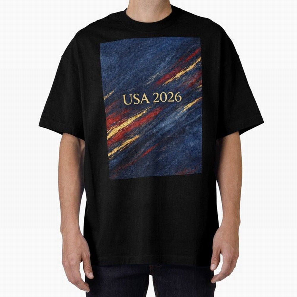 Elevated USA 2026 Soccer Oversized T-Shirt Wear the Spirit of Match Day Hype around FIFA World Cup 2026 Group Stage, Messi and Cristiano Ronaldo, England, France and Netherlands, Game Day Rituals, Football Legends, Country Pride and the Road to the