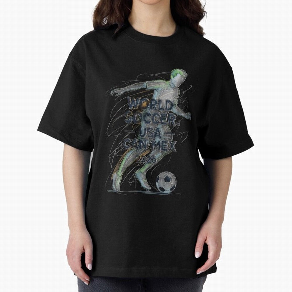 Triumphant Kick 2026 Oversized T-Shirt Support Iconic Players in FIFA World Cup 2026 Filled with Haaland and Mbappe, Netherlands Energy, Goal Celebration Energy, Supporter Heritage, Football Icons and Worldwide Tournament Joy; Made for Die Hard
