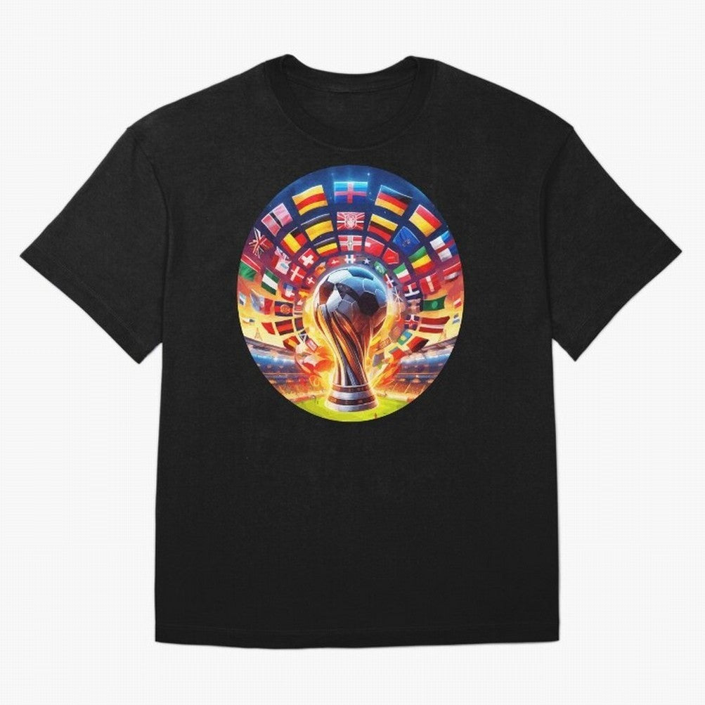 Global Football Fever (The Road to Victory) Oversized T-Shirt Capture Stadium Memories from Match Day Hype around FIFA World Cup 2026 USA Canada Mexico, Haaland, Argentina, Fan Favorite Moments, National Team Passion, Big Match Drama and Soccer