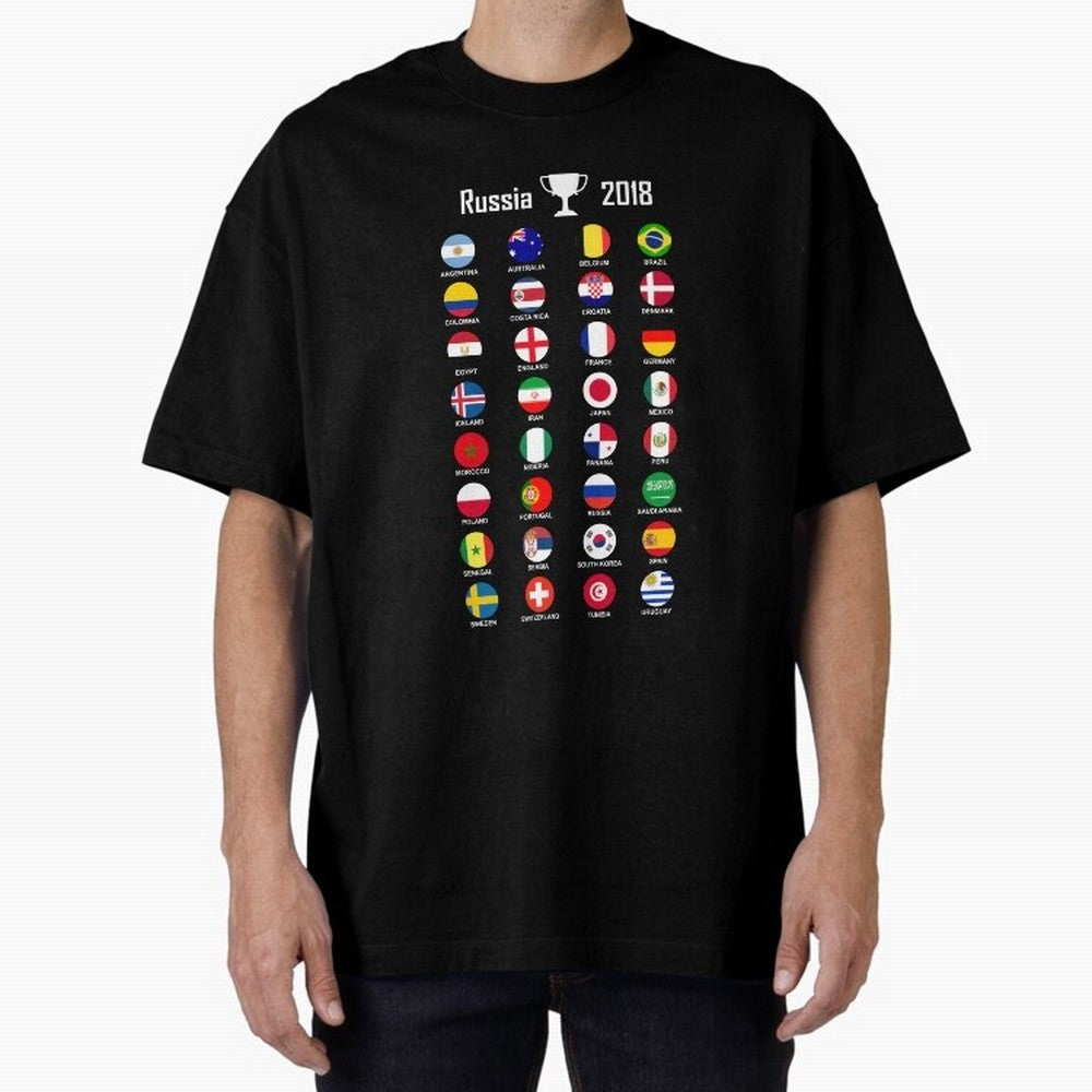 Russia 2018 Football Soccer Championship Oversized T-Shirt Make Memories around FIFA World Cup 2026 Group Stage Spirit, with Portugal, Spain and Germany, Neymar, Champion Mindset, Group Stage Buzz, Knockout Tension and Passionate Fan Culture; Ideal
