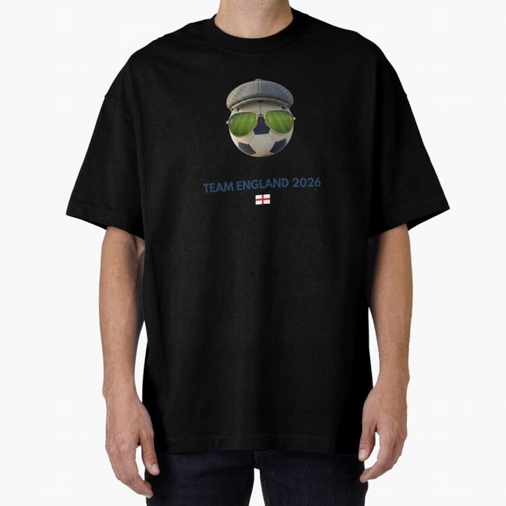 Football Fan Gear: Team England 2026 Oversized T-Shirt Honor FIFA World Cup 2026 Group Stage Spirit, Built around England, Neymar, Worldwide Fan Energy, Dramatic Goals, Stadium Lights and Championship Celebrations; Perfect for Fans, Collectors,