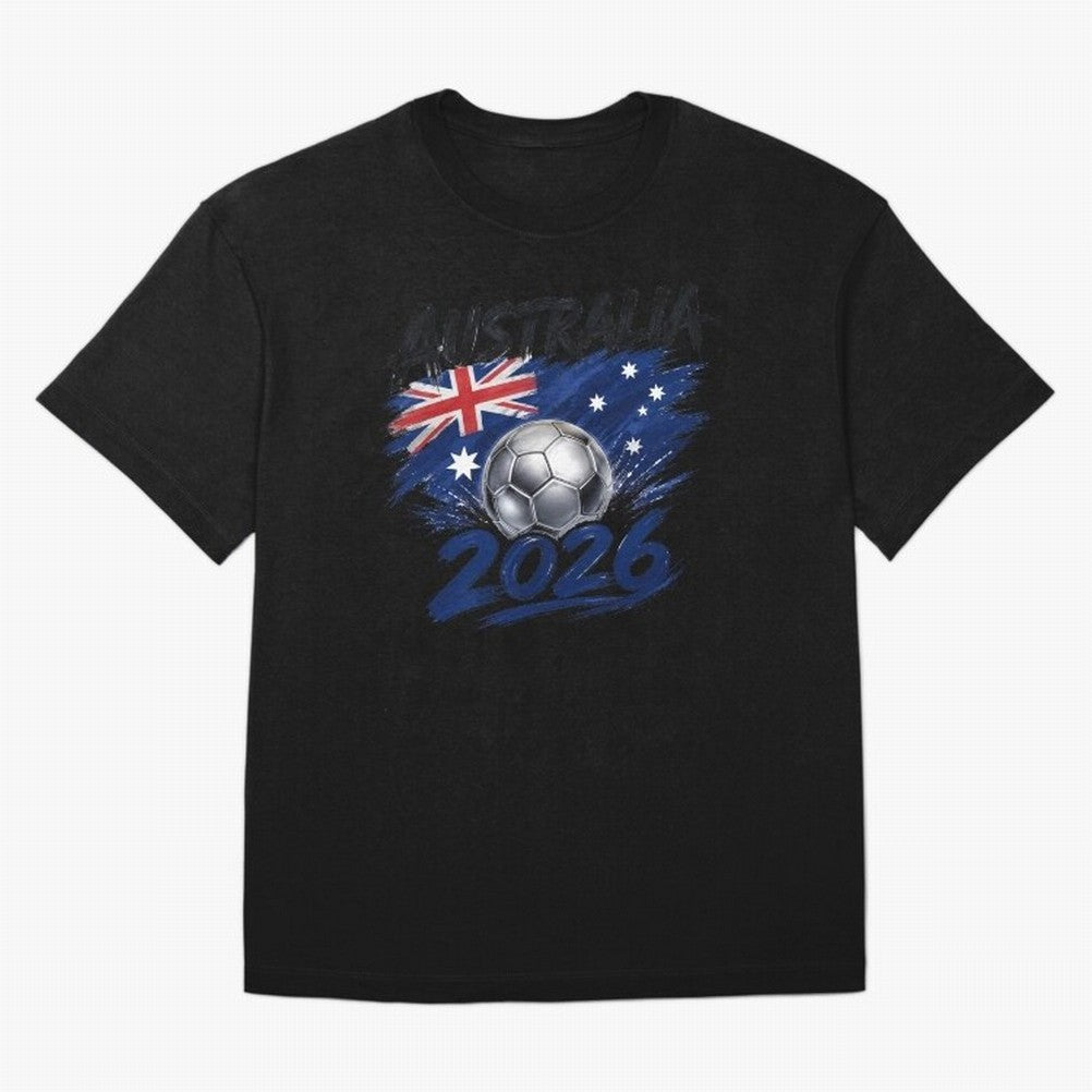 Australia Soccer 2026: Grunge Flag & Football Pride Oversized T-Shirt Get Ready for the FIFA World Cup 2026 Group Stage Journey through Mbappe Highlights, Brazil, Portugal and Argentina Pride, Classic Soccer Heritage, Championship Pressure, Fan