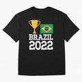 Brazil Soccer Team Fan Football Brazilian Flag 2022 T-Shirt - Brazil T shirt Soccer - Brazil Flag Vintage - Brazilian Oversized T-Shirt Support Iconic Players in Match Day Hype around FIFA World Cup 2026, Neymar, Argentina, Worldwide Fan Energy,