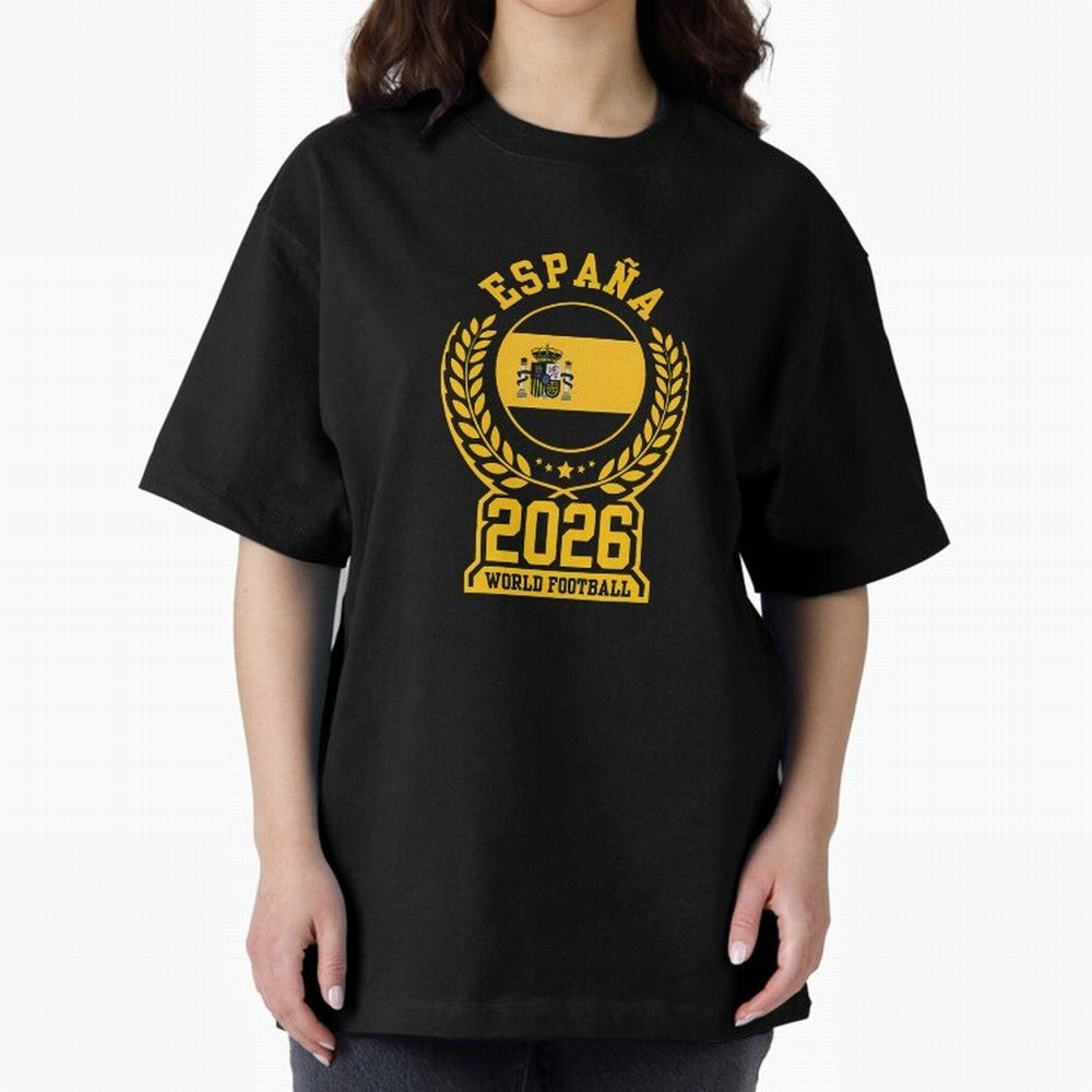 Spain World Football 2026 T-Shirt_87604013 Oversized T-Shirt Bring Global Tournament Vibes to FIFA World Cup 2026 Built around Messi, Neymar and Mbappe, Brazil, Portugal and Argentina Energy, Tournament Hype, Historic Matchups, Family Viewing