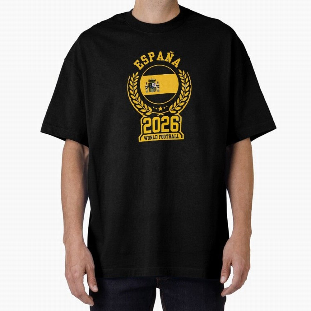Spain World Football 2026 T-Shirt_87604013 Oversized T-Shirt Bring Global Tournament Vibes to FIFA World Cup 2026 Built around Messi, Neymar and Mbappe, Brazil, Portugal and Argentina Energy, Tournament Hype, Historic Matchups, Family Viewing