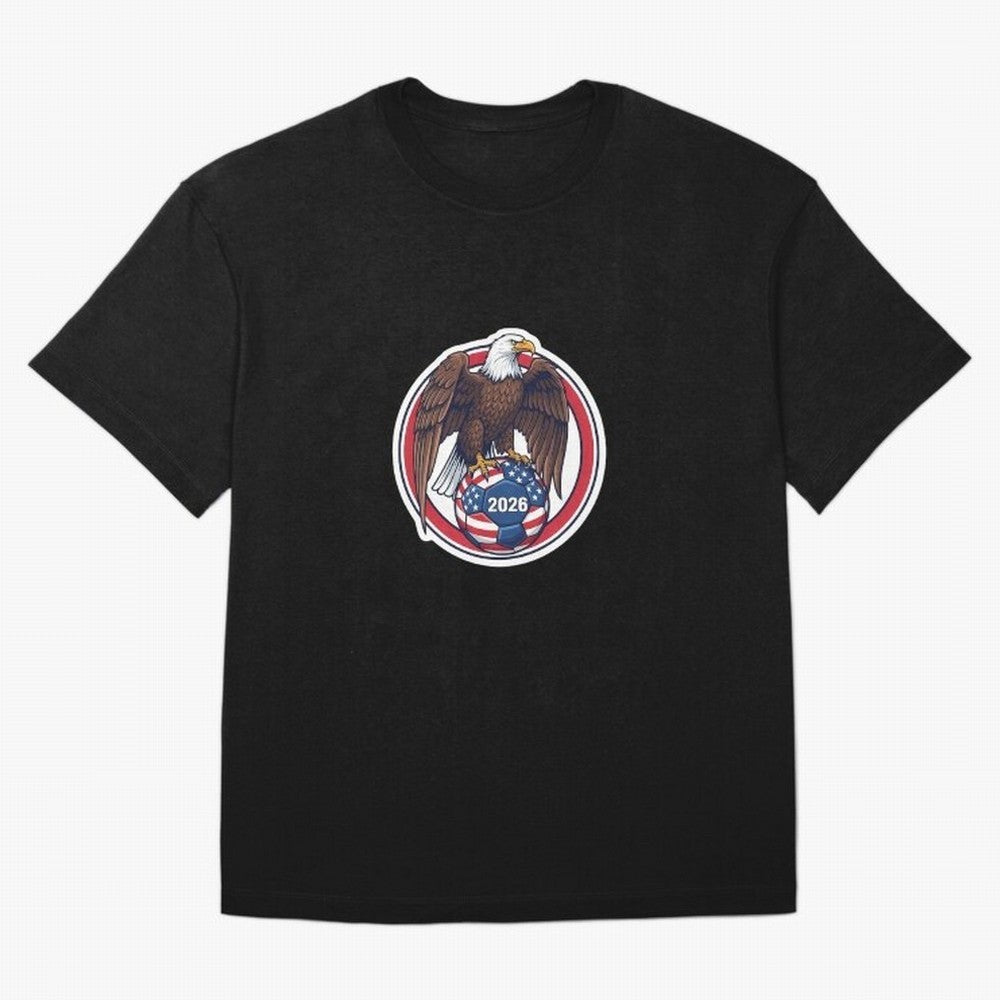 Usa Eagle Soccer 2026 American Pride Football Oversized T-Shirt Make Your Look Match Global Football Passion for FIFA World Cup 2026 USA Canada Mexico, Centered on Haaland and Mbappe, Netherlands, Fan Favorite Moments, National Team Passion, Big