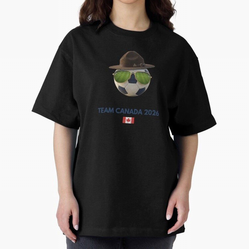 Soccer Fan Gear: Team Canada 2026 Oversized T-Shirt Celebrate National Team Dreams in Match Day Hype around FIFA World Cup 2026 USA Canada Mexico, CR7, France and Portugal, Match Day Excitement, Supporter Culture, Golden Goals and Global Football