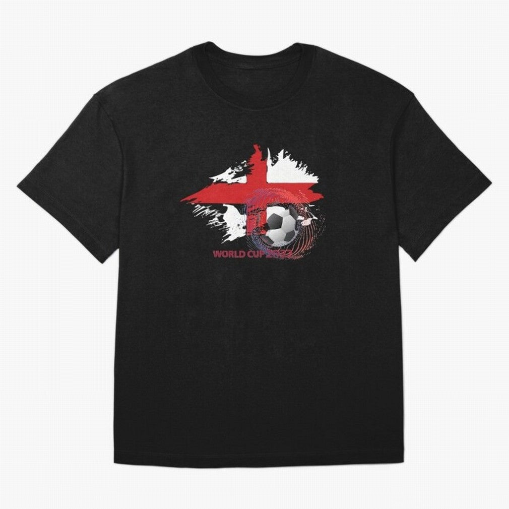 England World Cup 2022 Oversized T-Shirt Celebrate FIFA World Cup 2026 Spirit, with Portugal, Spain and Germany, Haaland, Game Day Rituals, Football Legends, Country Pride and the Road to the Final; Great for Watch Parties, Sports Bars, Family