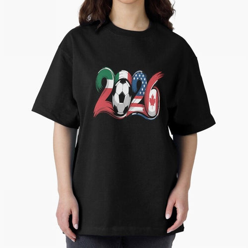 2026 Soccer Play Game Year Players Oversized T-Shirt Back Your Heroes with FIFA World Cup 2026 Group Stage Featuring Neymar, Haaland and Cristiano Ronaldo, England Energy, Supporter Pride, Iconic Celebrations, Legendary Names and Global Match Day