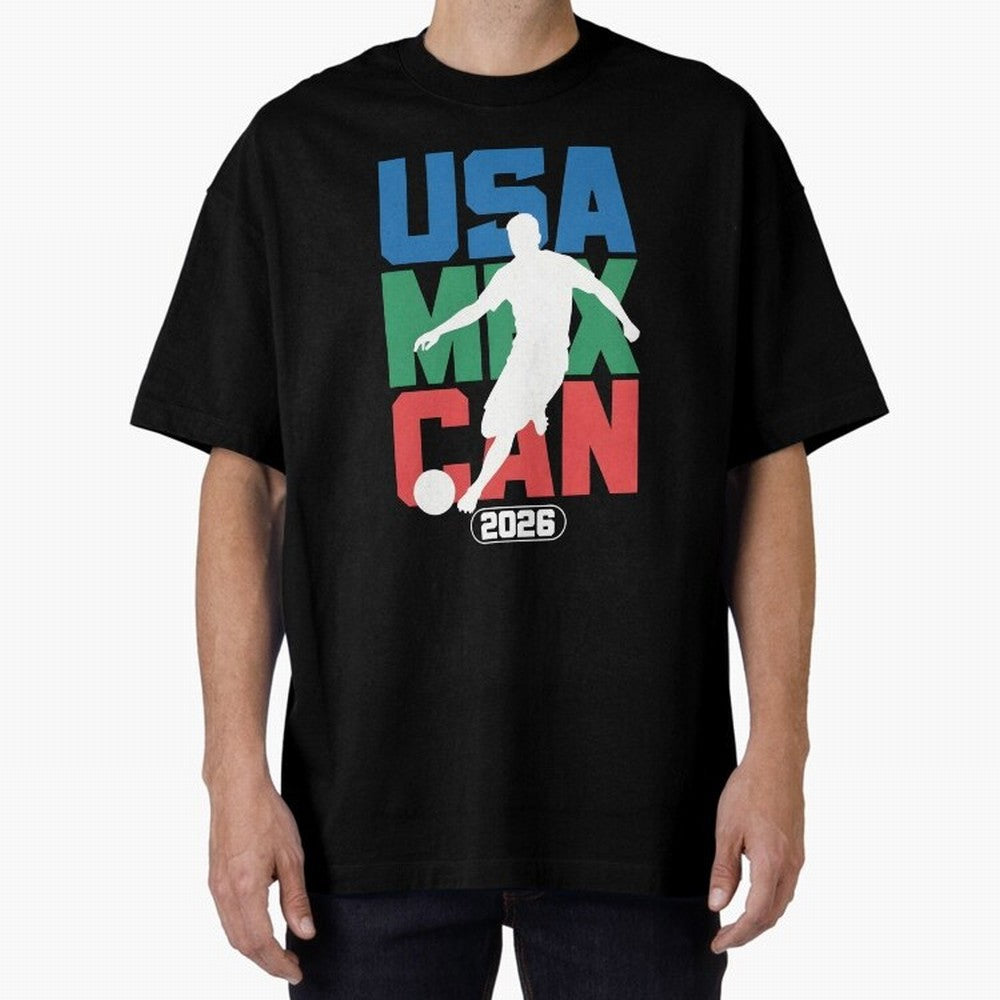 2026 World Cup USA, CAN, MEX Oversized T-Shirt Celebrate Football Heritage in the FIFA World Cup 2026 Group Stage Journey through Messi Highlights, Argentina, France and Brazil Pride, Classic Soccer Heritage, Championship Pressure, Fan Loyalty and