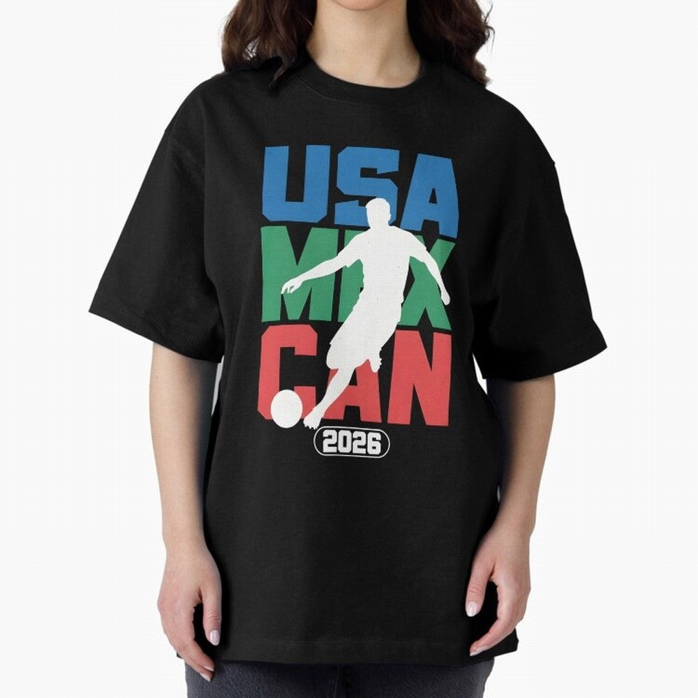 2026 World Cup USA, CAN, MEX Oversized T-Shirt Celebrate Football Heritage in the FIFA World Cup 2026 Group Stage Journey through Messi Highlights, Argentina, France and Brazil Pride, Classic Soccer Heritage, Championship Pressure, Fan Loyalty and