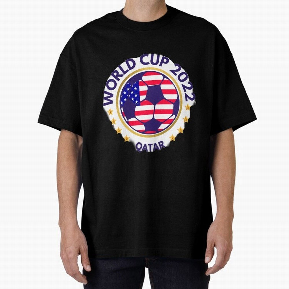 Usa World Cup Oversized T-Shirt Mark Global Football Passion for FIFA World Cup 2026 USA Canada Mexico, Inspired by Messi, Neymar and Mbappe, Germany, Stadium Chants, National Pride, Trophy Dreams and Unforgettable Football Memories; Perfect for