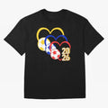 Football 2026 Hearts Colombia Sports Design Oversized T-Shirt Support the Legends of Global Football Passion for FIFA World Cup 2026 Group Stage, Centered on Cristiano Ronaldo, Haaland and CR7, England and Germany, Championship Spirit, Famous