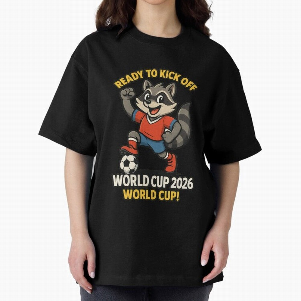 world cup 2026 Oversized T-Shirt Represent Football Lovers during FIFA World Cup 2026 Group Stage for Fans of Mbappe and Neymar and Brazil, Bringing Vintage Soccer Flavor, Modern Football Stars, National Flags and Final Night Emotion; Ideal for