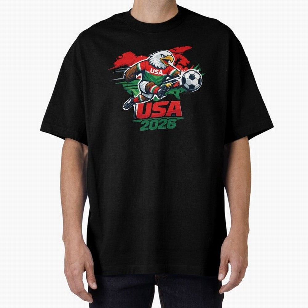 USA Canada Mexico Soccer Cup Oversized T-Shirt Remember Iconic Moments from FIFA World Cup 2026 Group Stage Spirit, Driven by Portugal, Messi, CR7 and Mbappe, Stadium Memories, Football Loyalty, International Chants and Championship Tradition;