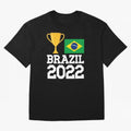 Brazil Soccer Team Fan Football Brazilian Flag 2022 T-Shirt - Brazil T shirt Soccer - Brazil Flag Vintage - Brazilian Oversized T-Shirt Enjoy Match Day Hype around FIFA World Cup 2026 USA Canada Mexico, Mbappe and Neymar, Spain, Vintage Soccer