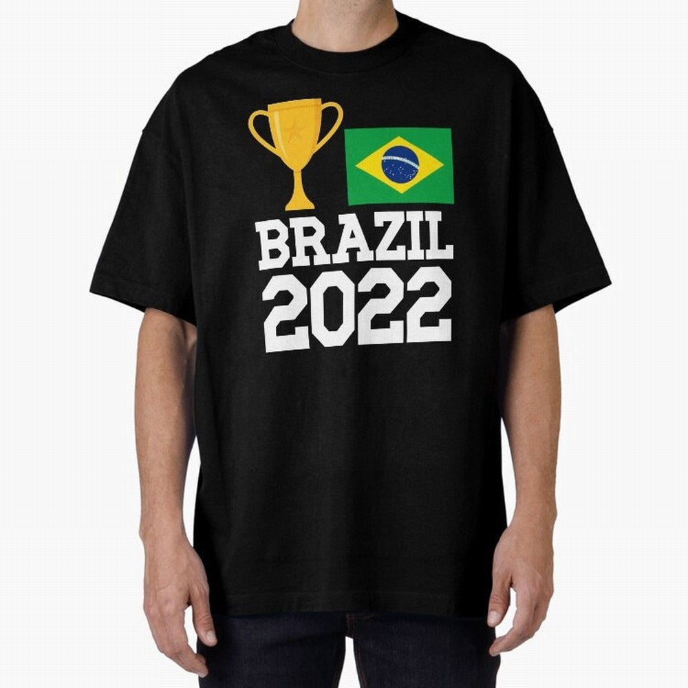Brazil Soccer Team Fan Football Brazilian Flag 2022 T-Shirt - Brazil T shirt Soccer - Brazil Flag Vintage - Brazilian Oversized T-Shirt Enjoy Match Day Hype around FIFA World Cup 2026 USA Canada Mexico, Mbappe and Neymar, Spain, Vintage Soccer