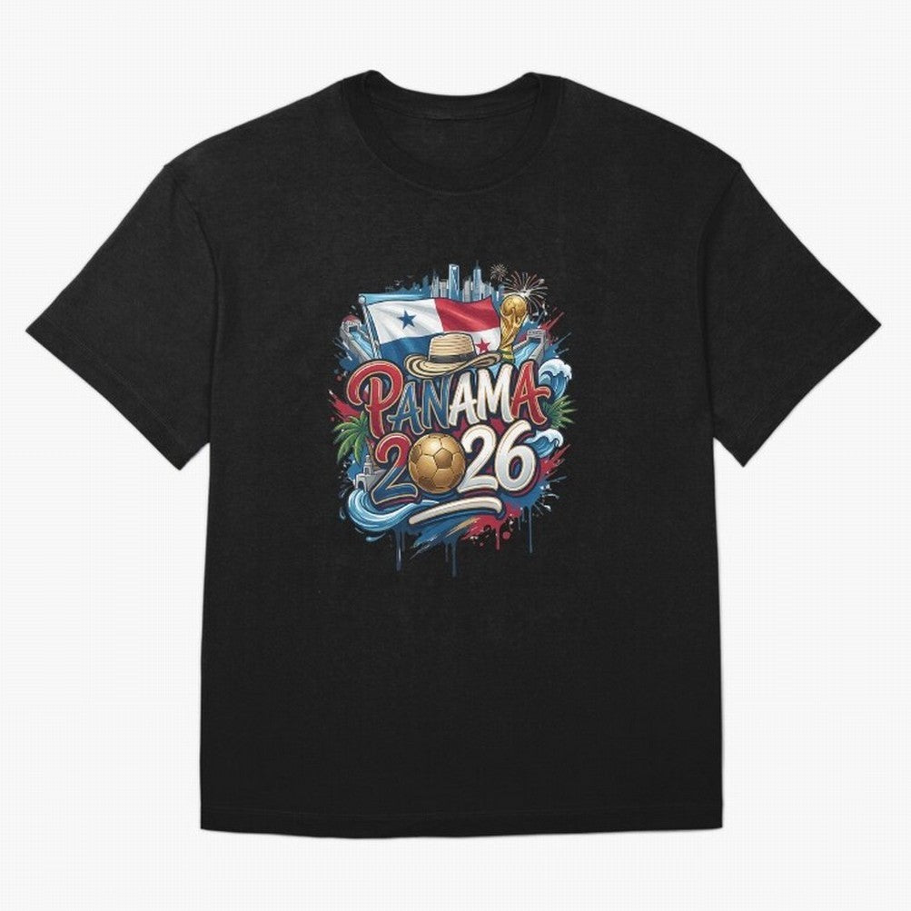 Panama World Cup 2026 Football Legacy Oversized T-Shirt Turn Up for Global Football Passion for FIFA World Cup 2026 USA Canada Mexico, Featuring Messi, Neymar and Mbappe, Spain and Netherlands, Goal Celebration Energy, Supporter Heritage, Football