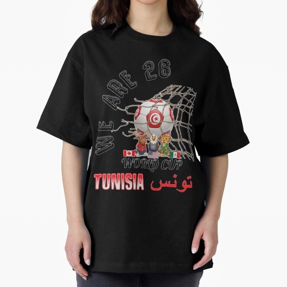 World cup 26 - Tunisia Oversized T-Shirt Discover Match Day Hype around FIFA World Cup 2026, Messi, Brazil, Portugal and Argentina, Fan Favorite Moments, National Team Passion, Big Match Drama and Soccer History; Perfect for Fans, Collectors,