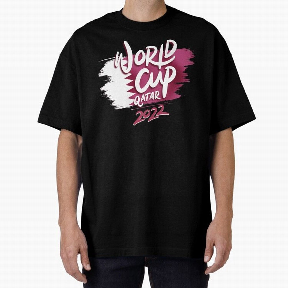 Qatar 2022 Oversized T-Shirt Showcase Match Day Hype around FIFA World Cup 2026 USA Canada Mexico, Messi and Cristiano Ronaldo, Argentina, France and Brazil, Supporter Pride, Iconic Celebrations, Legendary Names and Global Match Day Energy; Ideal