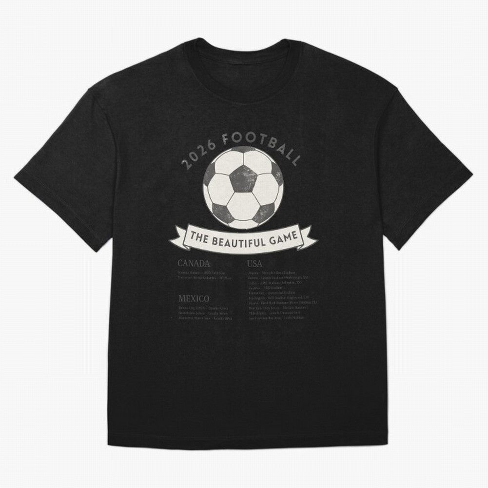 2026 Football Soccer Host Cities Beautiful Game Oversized T-Shirt Make Your Look Match Match Day Hype around FIFA World Cup 2026 Group Stage, CR7, England and Germany, Worldwide Fan Energy, Dramatic Goals, Stadium Lights and Championship