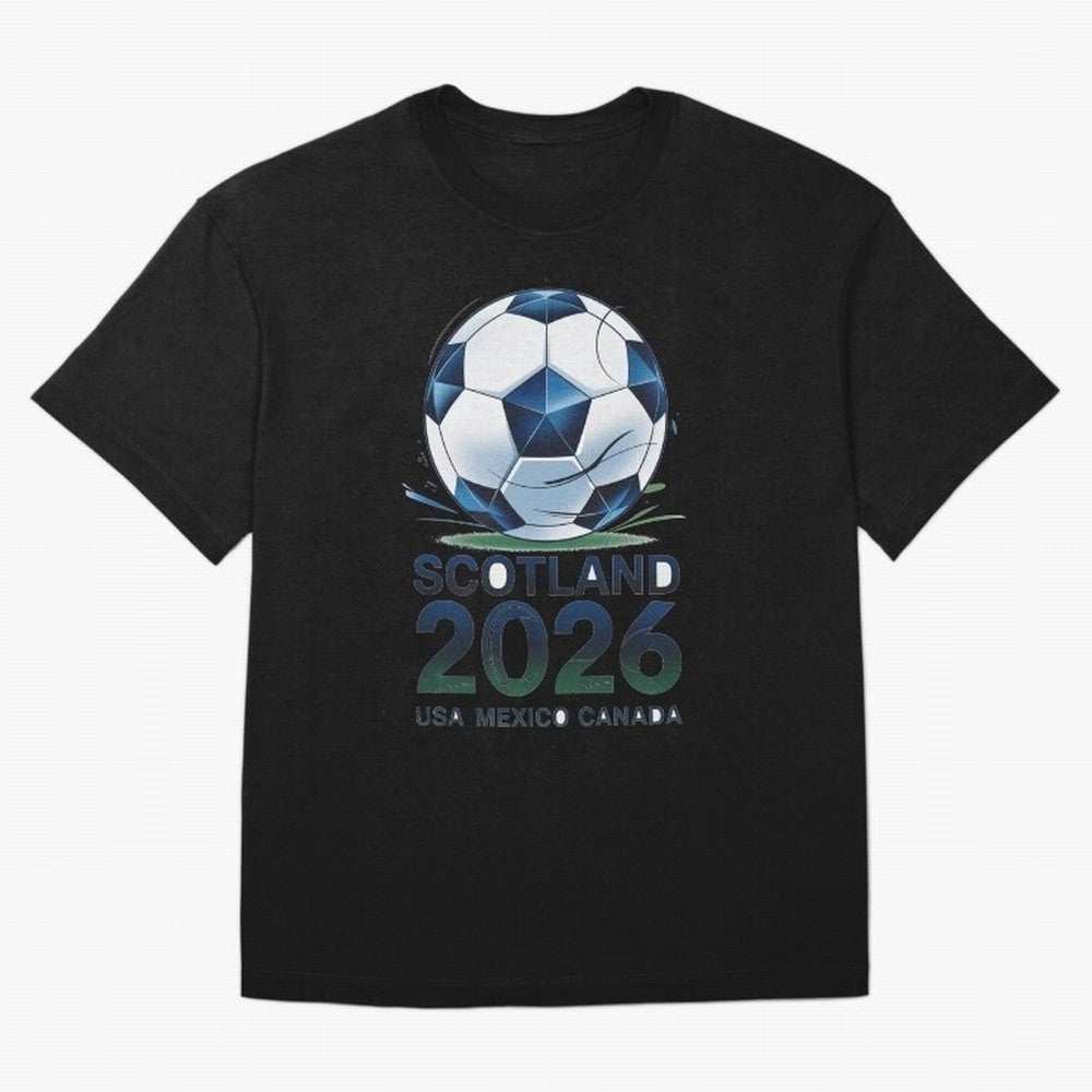 Scotland Soccer Football Design 2026 Oversized T-Shirt Show Your Love for FIFA World Cup 2026 USA Canada Mexico for Fans of Messi and Cristiano Ronaldo and England, Bringing Soccer Culture, Superstar Moments, National Team Dreams and Competitive