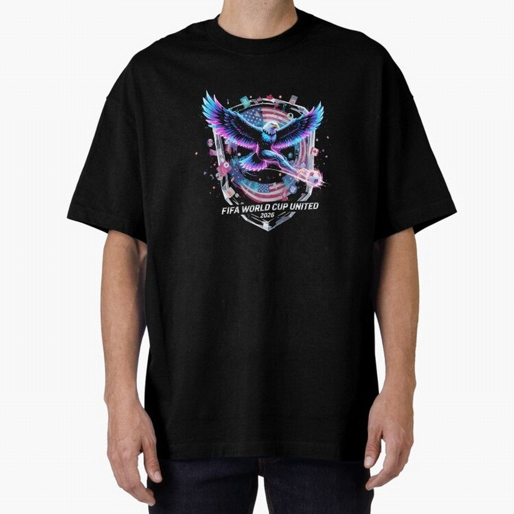 FIFA World Cup 2026 United Eagle Soccer Art T-Shirt_86867742 Oversized T-Shirt Enjoy the Biggest Football Party of Match Day Hype around FIFA World Cup 2026, Mbappe and Neymar, Brazil, Match Day Excitement, Supporter Culture, Golden Goals and