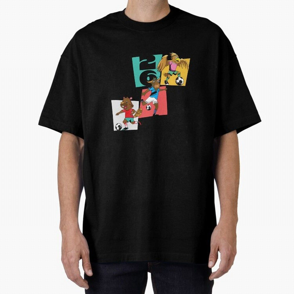 North America Mascots 2 T-Shirt_83568192 Oversized T-Shirt Make Game Day About FIFA World Cup 2026 Group Stage Driven by Messi, Argentina, France and Brazil Energy, Fan Favorite Moments, National Team Passion, Big Match Drama and Soccer History;
