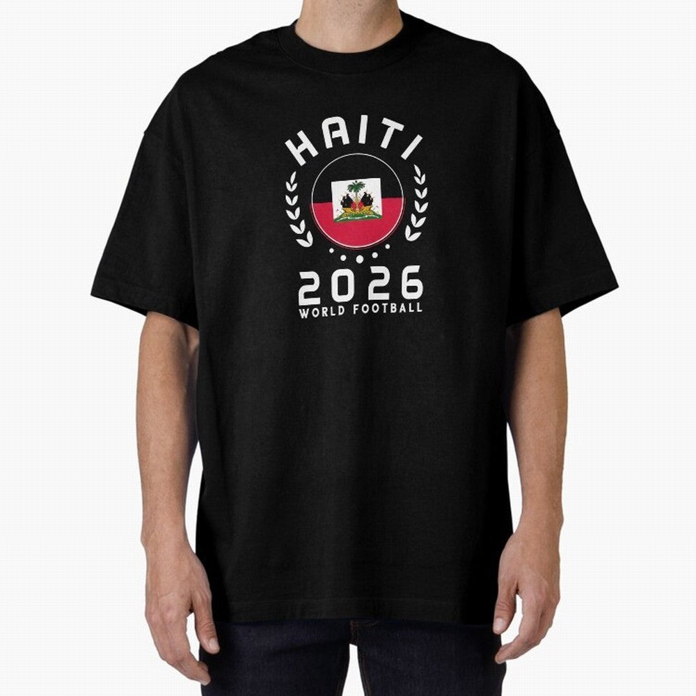 World Cup 2026 Haiti Football Fan Haitian Supporter T-Shirt_84687246 Oversized T-Shirt Fuel Your Fan Pride for Match Day Hype around FIFA World Cup 2026 USA Canada Mexico, Cristiano Ronaldo, England and Germany, Stadium Memories, Football Loyalty,