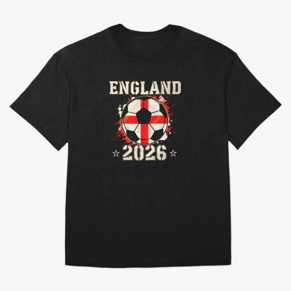 Front Print England Soccer World Cup 2026 - English Fan Gift T-Shirt_84562392 Oversized T-Shirt Refresh FIFA World Cup 2026 Group Stage Featuring CR7 and Messi, France Energy, Classic Soccer Heritage, Championship Pressure, Fan Loyalty and