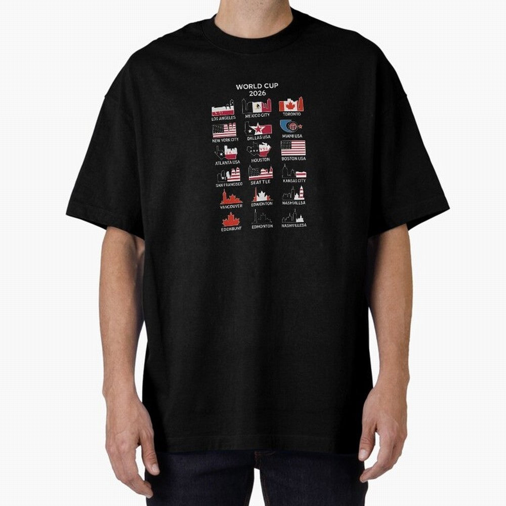 World Cup 2026 Host Cities T-Shirt_84292126 Oversized T-Shirt Show Championship Spirit for Match Day Hype around FIFA World Cup 2026, Messi and Cristiano Ronaldo, Germany, Supporter Pride, Iconic Celebrations, Legendary Names and Global Match Day