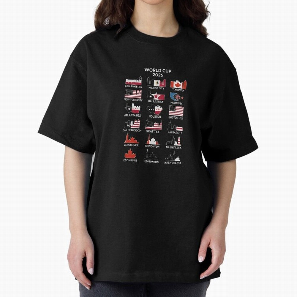 World Cup 2026 Host Cities T-Shirt_84292126 Oversized T-Shirt Show Championship Spirit for Match Day Hype around FIFA World Cup 2026, Messi and Cristiano Ronaldo, Germany, Supporter Pride, Iconic Celebrations, Legendary Names and Global Match Day