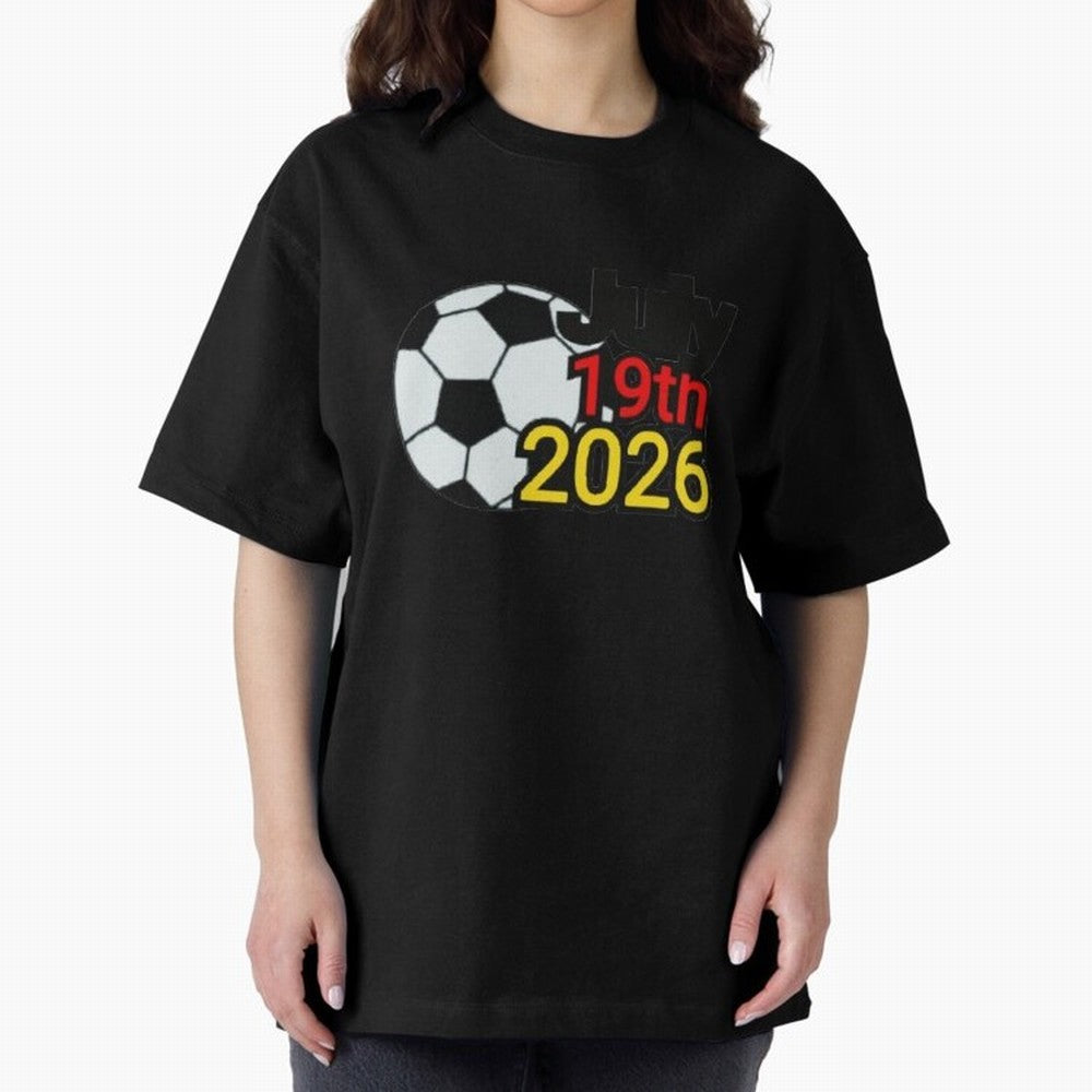 USA 2026- Germany Oversized T-Shirt Enjoy FIFA World Cup 2026 Group Stage Spirit, Highlighting England, France and Netherlands, Neymar, Haaland and Cristiano Ronaldo, Football History, Final Match Energy, Crowd Noise and Once in a Lifetime Moments;