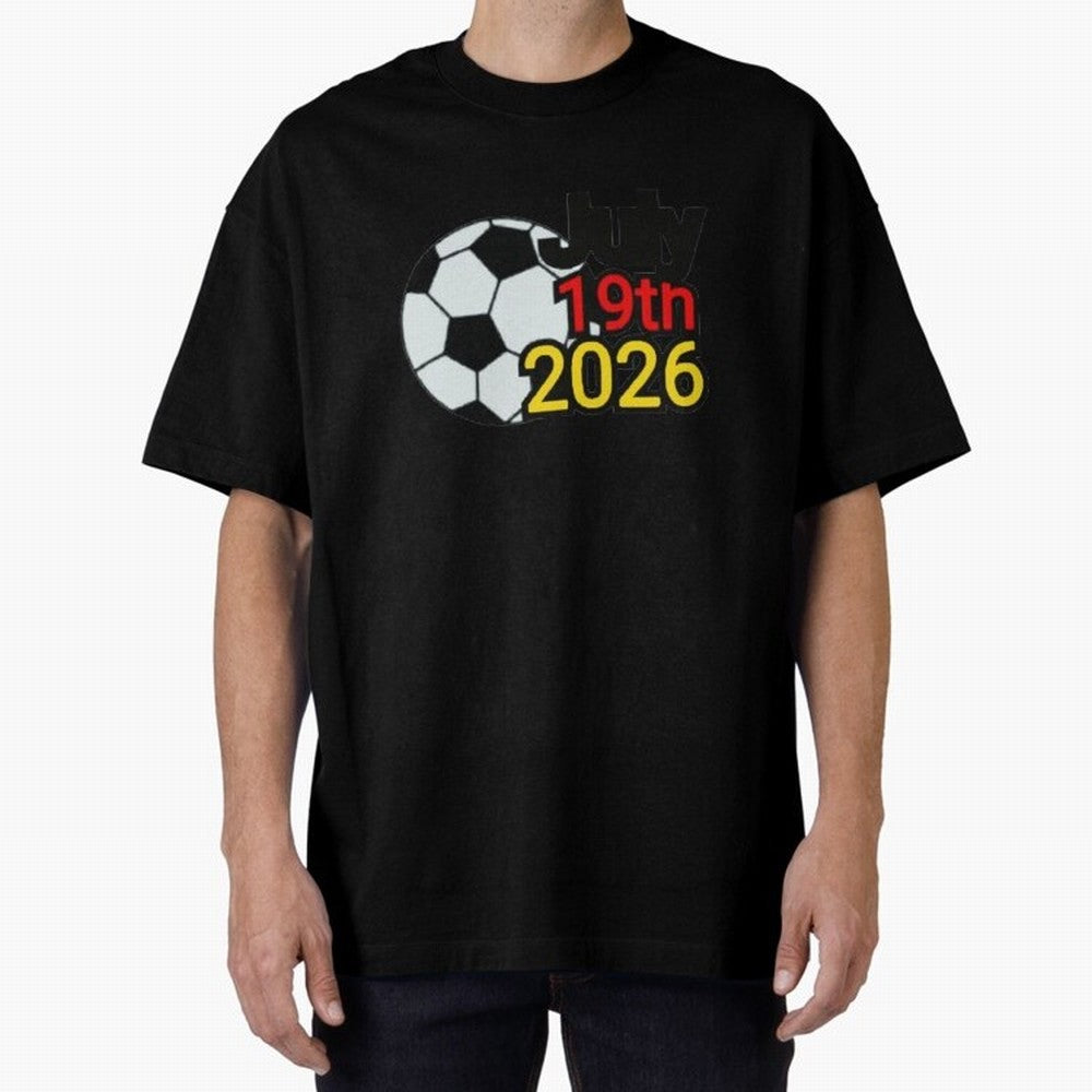 USA 2026- Germany Oversized T-Shirt Enjoy FIFA World Cup 2026 Group Stage Spirit, Highlighting England, France and Netherlands, Neymar, Haaland and Cristiano Ronaldo, Football History, Final Match Energy, Crowd Noise and Once in a Lifetime Moments;