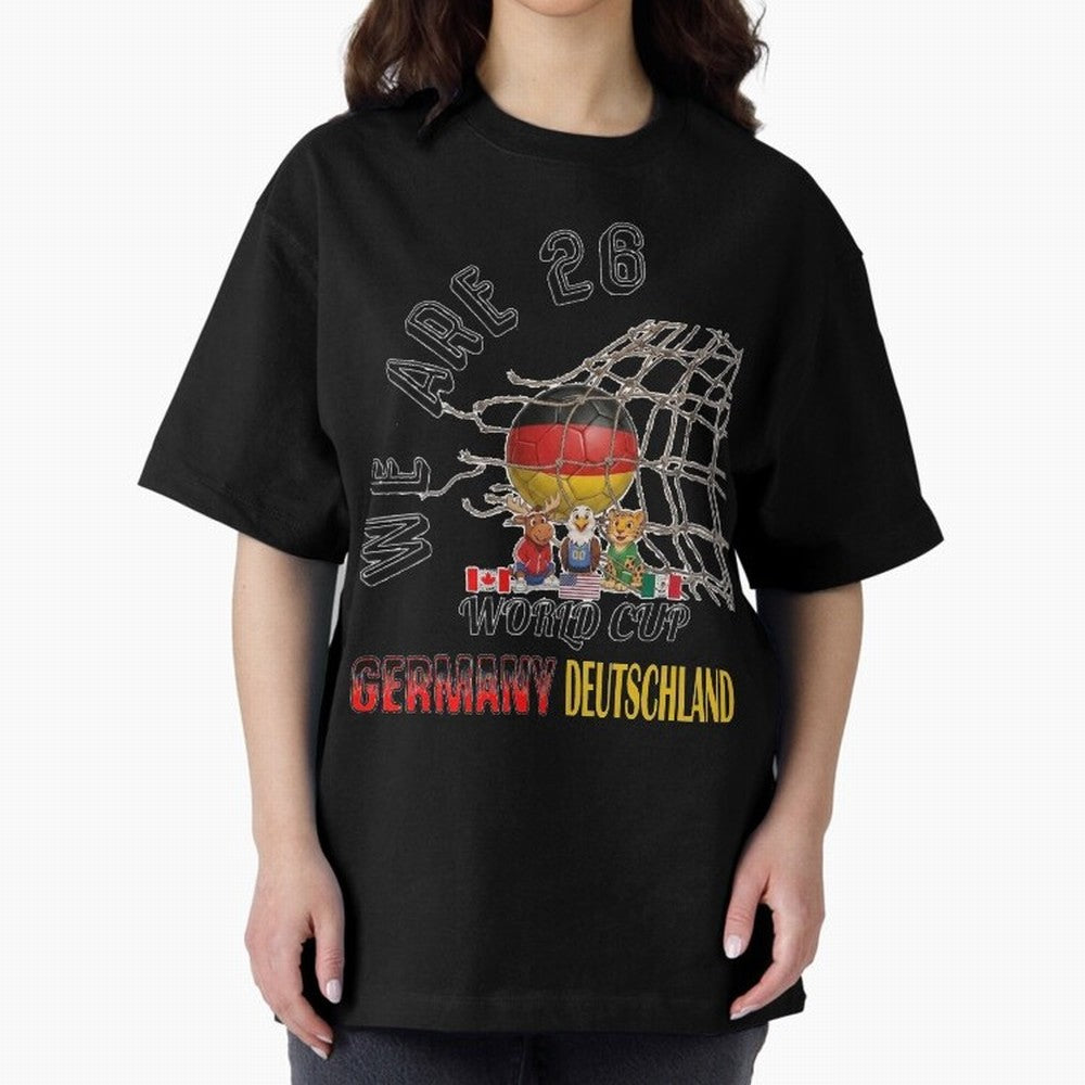 World cup 26 - Germany Oversized T-Shirt Represent Football Lovers during Global Football Passion for FIFA World Cup 2026 Group Stage, Filled with Haaland, England, Stadium Memories, Football Loyalty, International Chants and Championship
