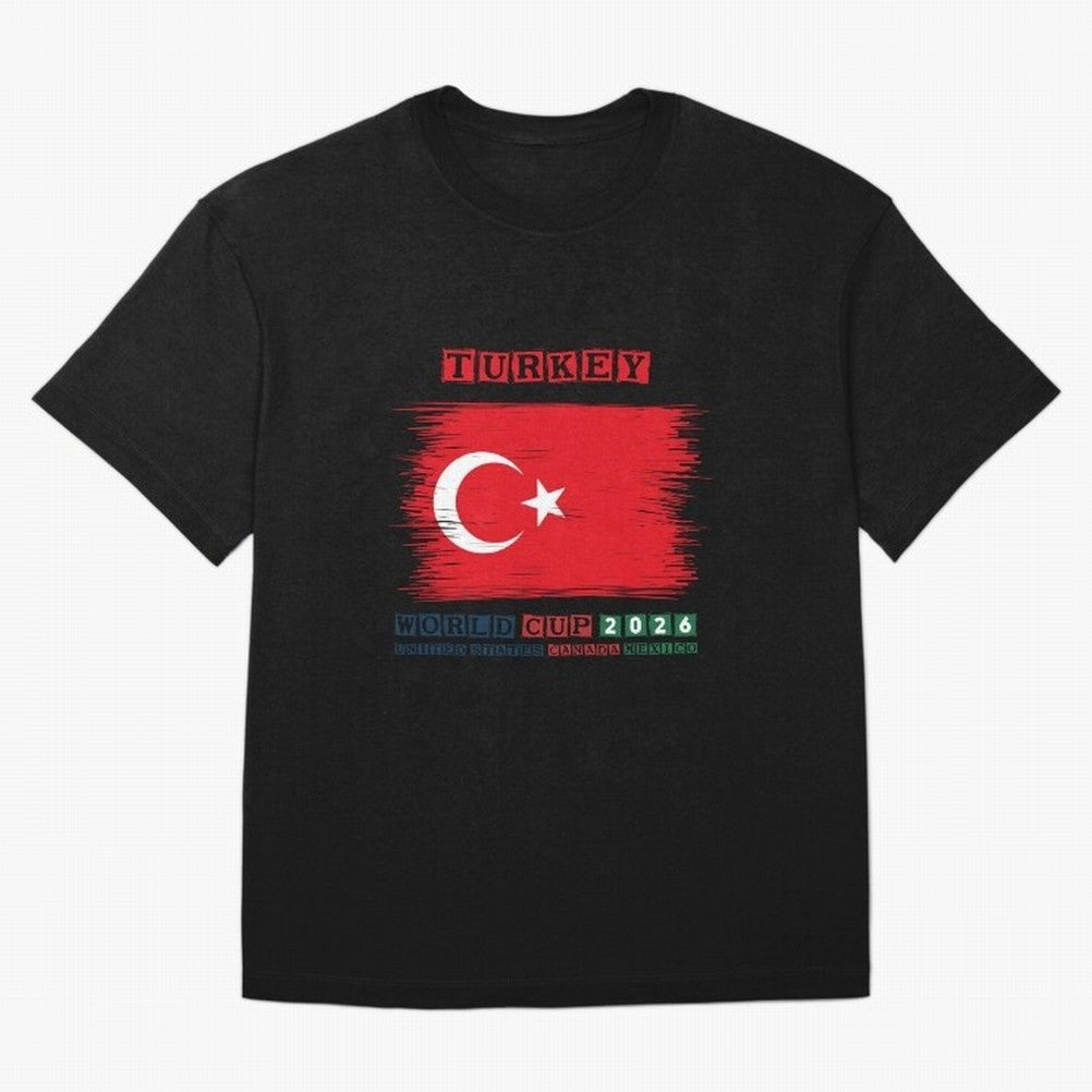 TURKEY WORLD CUP 2026 Oversized T-Shirt Celebrate Golden Goal Energy in the FIFA World Cup 2026 Journey through Haaland and Mbappe Highlights, England and Germany Pride, Championship Spirit, Famous Goals, Roaring Crowds and International Football