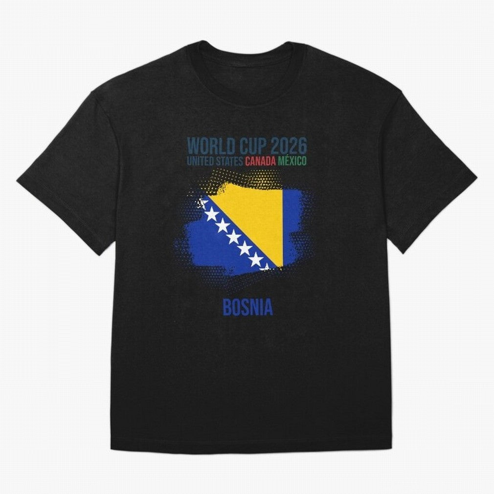 BOSNIA WORLD CUP 2026 Oversized T-Shirt Honor Champions and Dreams in FIFA World Cup 2026 USA Canada Mexico Spirit, Filled with England and Germany, Haaland and Mbappe, Soccer Culture, Superstar Moments, National Team Dreams and Competitive Fire;