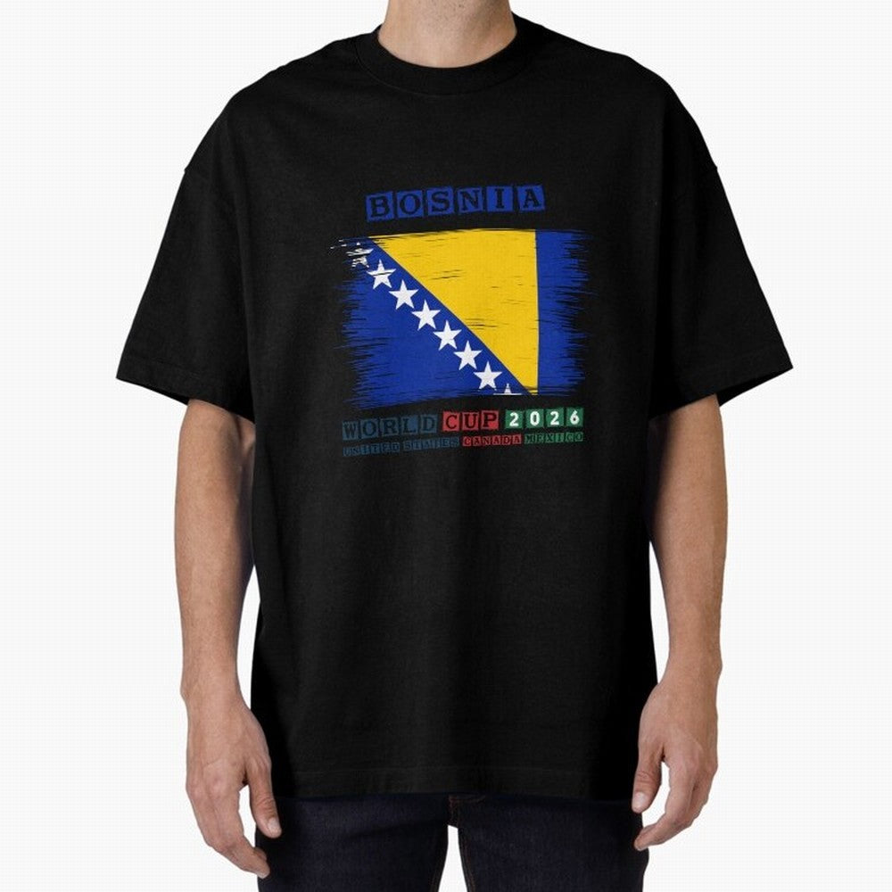 BOSNIA WORLD CUP 2026 Oversized T-Shirt Feel FIFA World Cup 2026 USA Canada Mexico Built around Neymar, Spain Energy, Sports Nostalgia, International Competition, Famous Players and Unforgettable Victories; Made for Collectors Who Enjoy Iconic