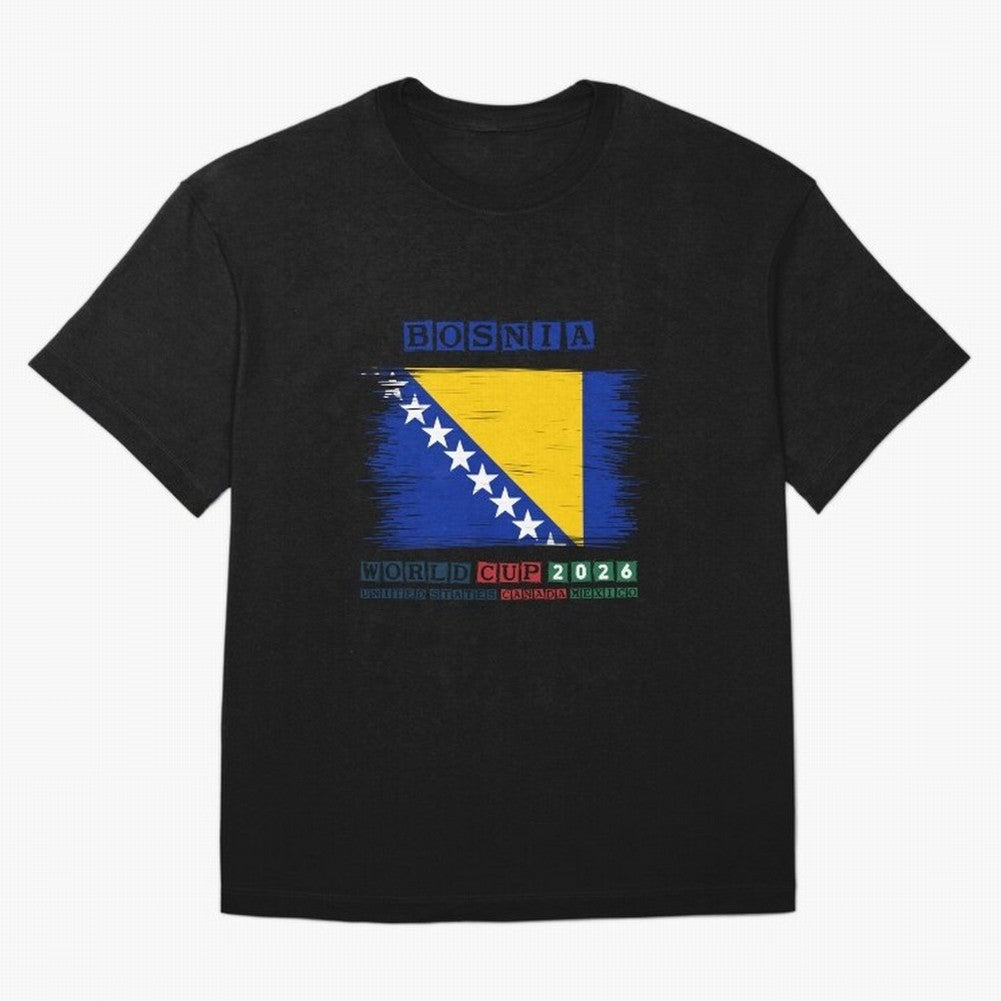 BOSNIA WORLD CUP 2026 Oversized T-Shirt Feel FIFA World Cup 2026 USA Canada Mexico Built around Neymar, Spain Energy, Sports Nostalgia, International Competition, Famous Players and Unforgettable Victories; Made for Collectors Who Enjoy Iconic