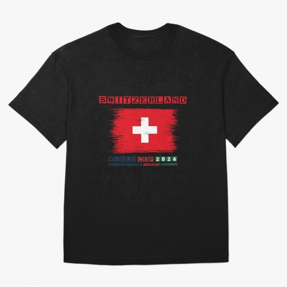 SWETZERLAND WORLD CUP 2026 Oversized T-Shirt Show Match Day Excitement for the FIFA World Cup 2026 Group Stage Journey through Mbappe Highlights, Brazil, Portugal and Argentina Pride, Soccer Culture, Superstar Moments, National Team Dreams and