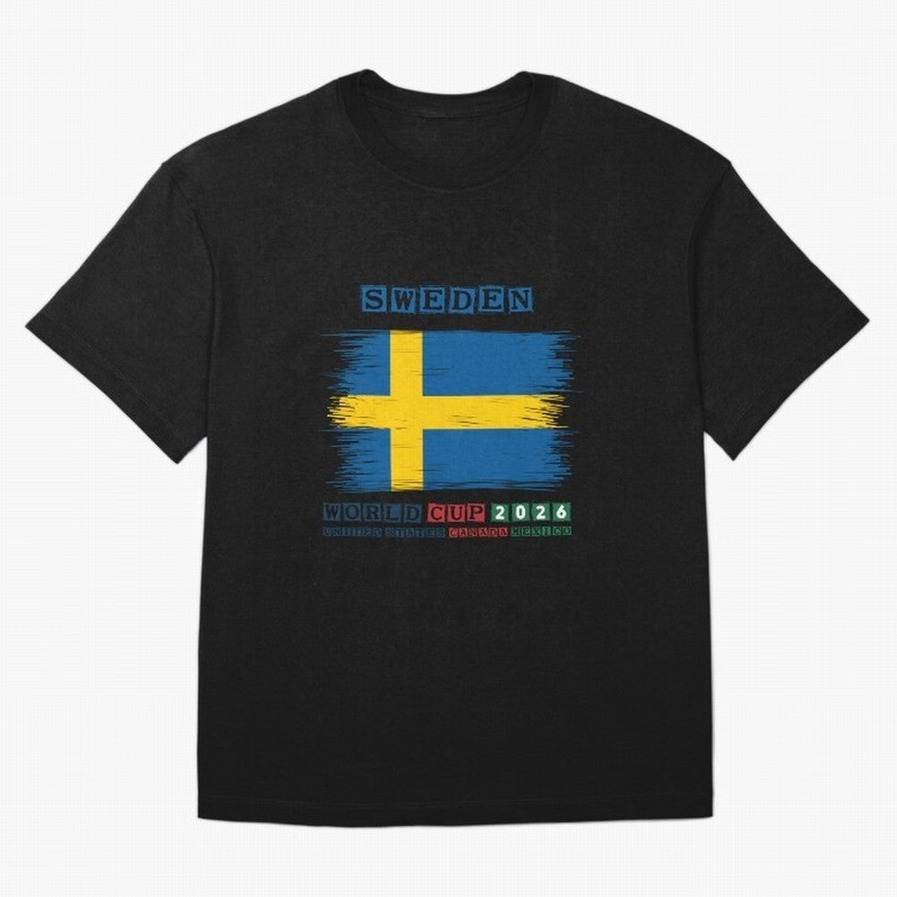 SWEDEN WORLD CUP 2026 Oversized T-Shirt Wear the Spirit of Match Day Hype around FIFA World Cup 2026 USA Canada Mexico, Haaland, Portugal, Spain and Germany, Vintage Soccer Flavor, Modern Football Stars, National Flags and Final Night Emotion; Made